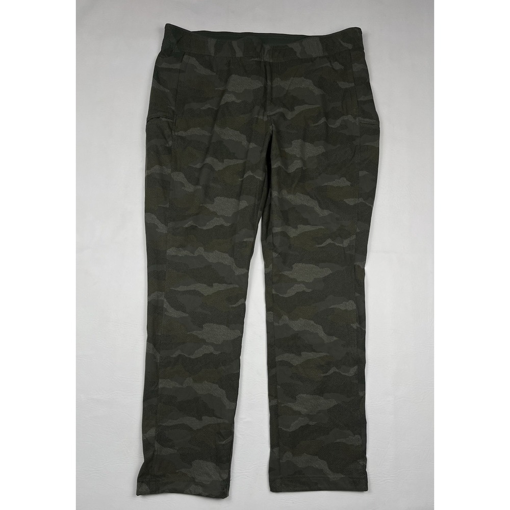 Kuhl Freeflex Dash Pants Womens XL Green Camo Hiking Outdoors Casual 6415